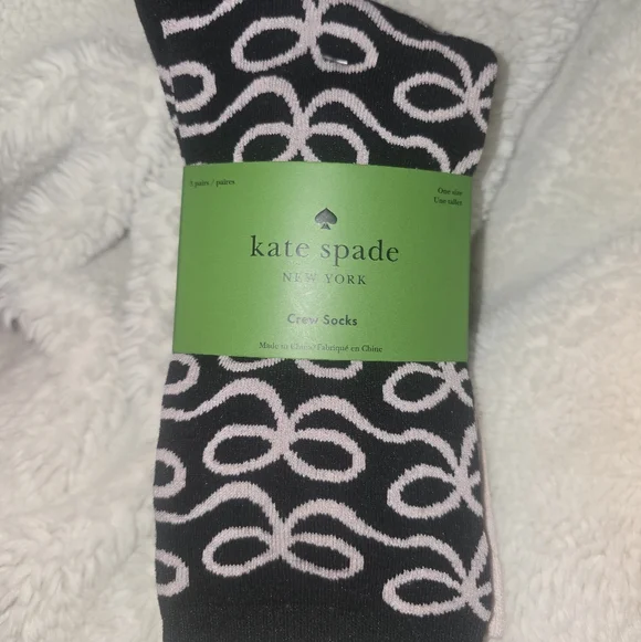 Nwt Kate Spade 3pk Crew Socks New - Picture 1 of 3